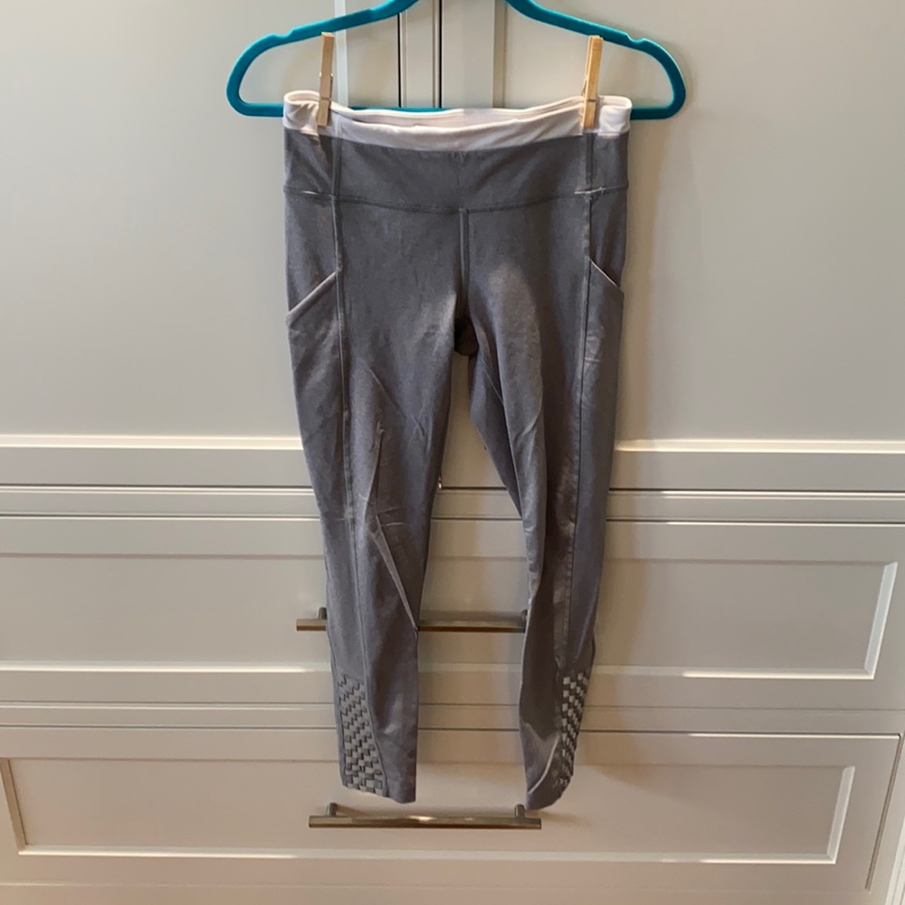 Lululemon full length leggings. Size 6. Silver grey color.